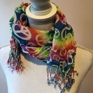 Justice scarf peace tie dye